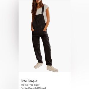 Free People Charcoal Denim Jumpsuit
